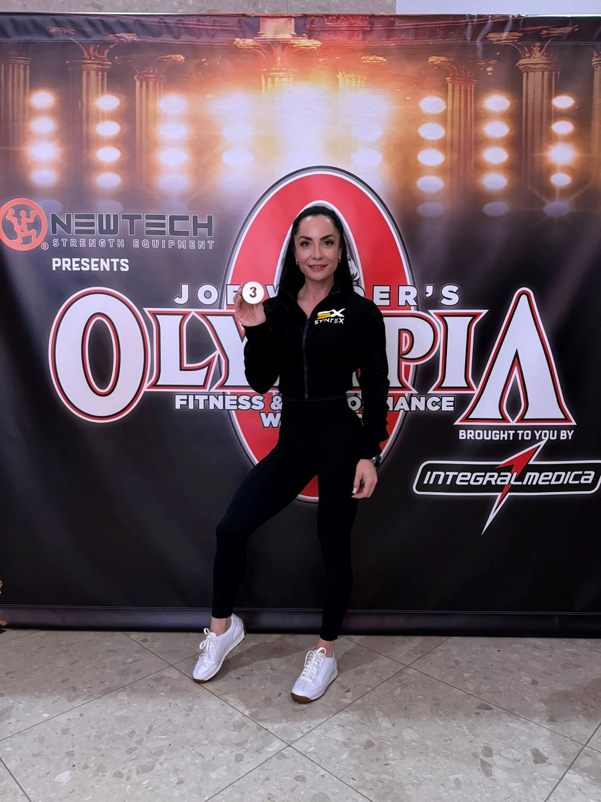 Iulia Baba con ropa Syntex en Olympia, archivo de la marca