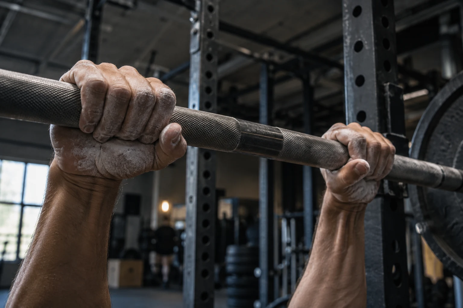 Escena de entrenamiento en gimnasio