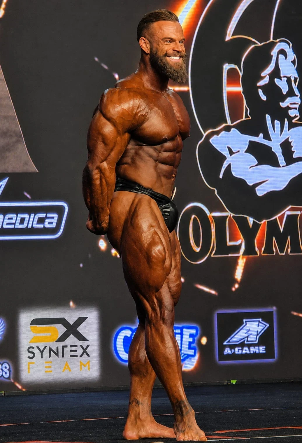 Syntex Team athlete on the Olympia stage